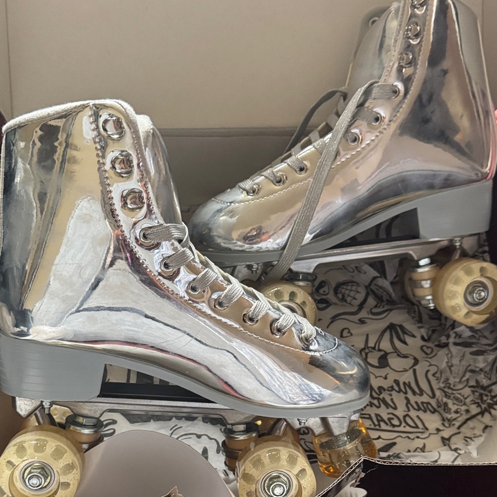 New Never  worn Current Mood Silver Roller Skates